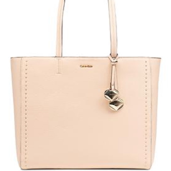 Calvin Klein Handbags - Calvin Klein NorthSouth Studded Pebble Large Tote